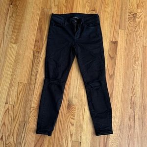 American Eagle Next Level Stretch black ripped skinny jeans